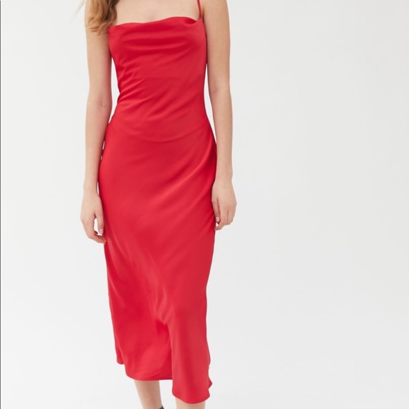 ⚡️SOLD⚡️UO Red Cowl Neck Dress - Picture 2 of 3